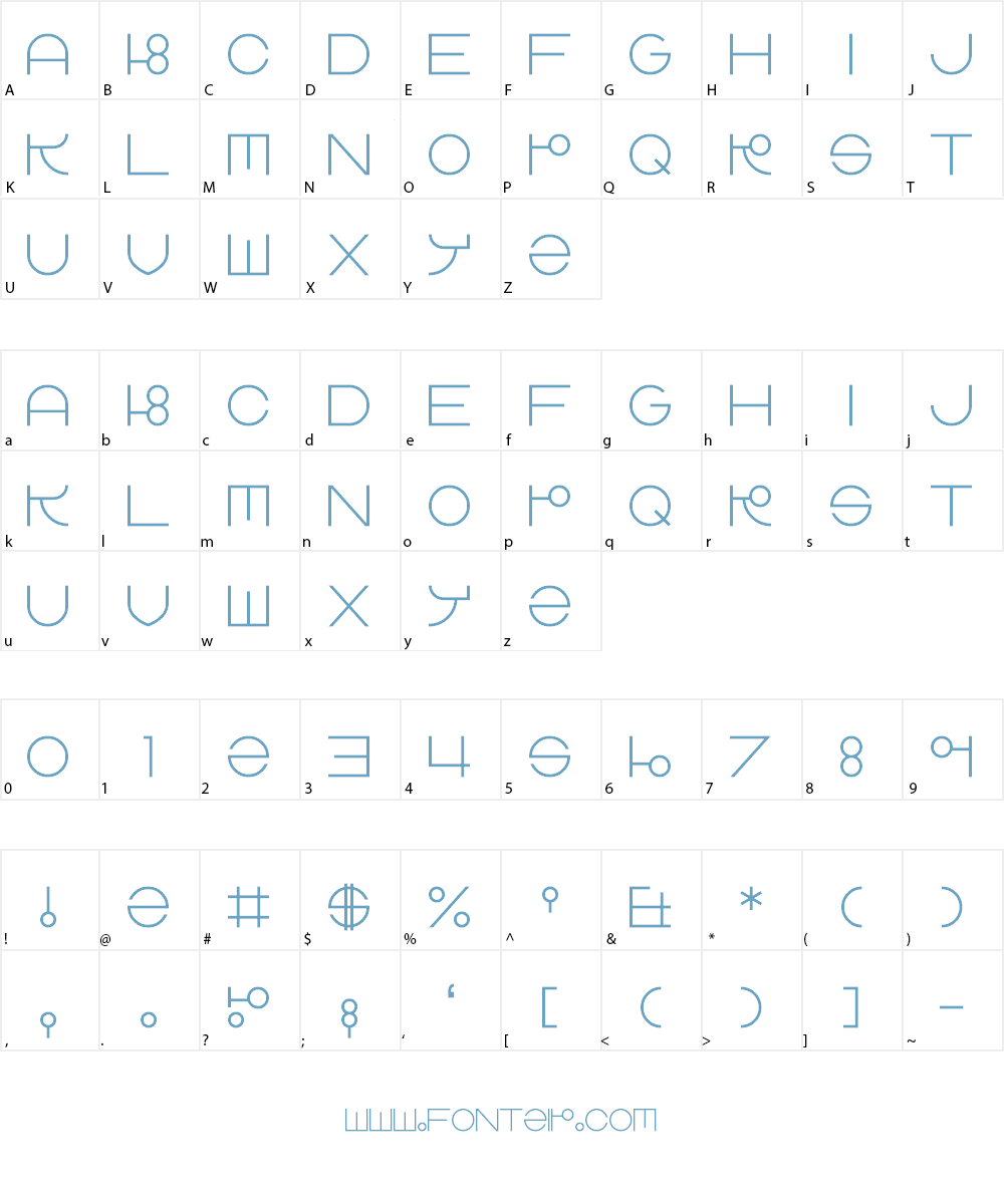Zdyk Libra Font Character